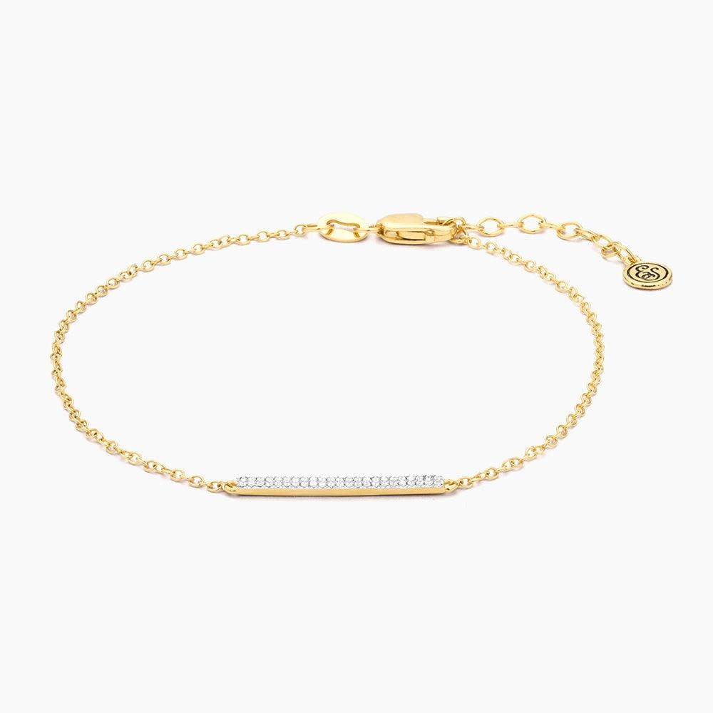 Diamond Bridge Chain Bracelet with lobster clasp closure