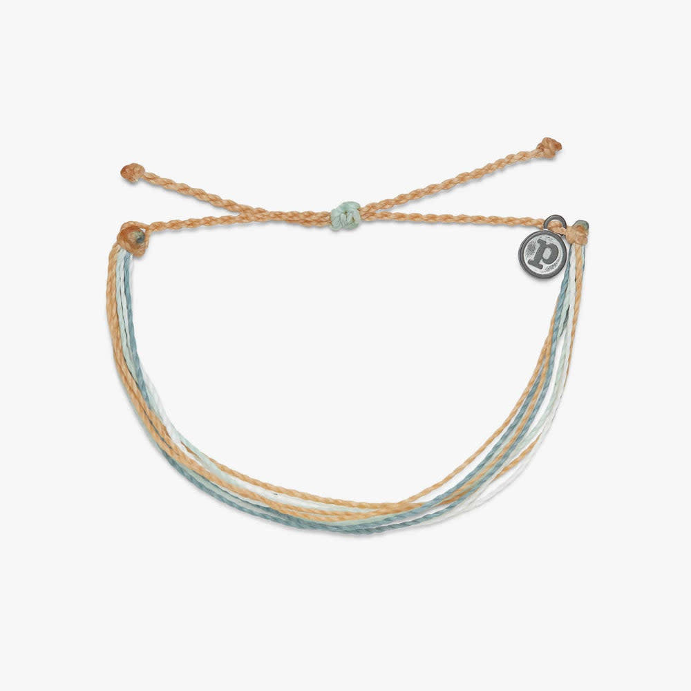 Bright Original wax-coated adjustable bracelet in gold with a smooth cylindrical shape.