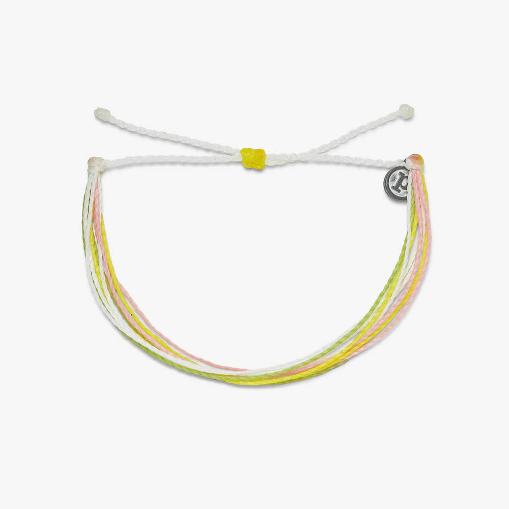 Bright Original wax-coated adjustable bracelet in bright color with a smooth finish.