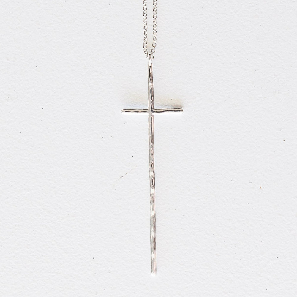 Peyton Hammered Thin Cross 2.5"