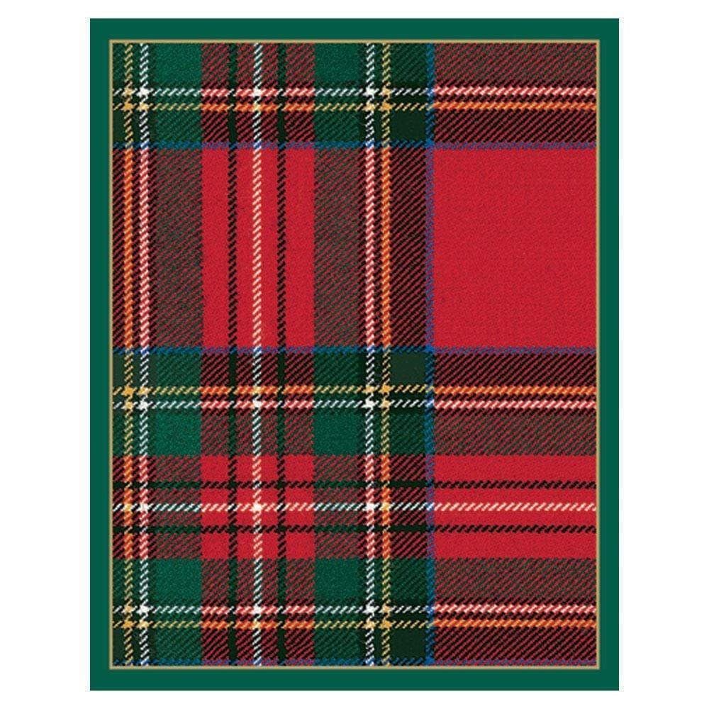 Pack of twelve plaid-patterned bridge tally sheets measuring 8.23cm by 6.35cm.