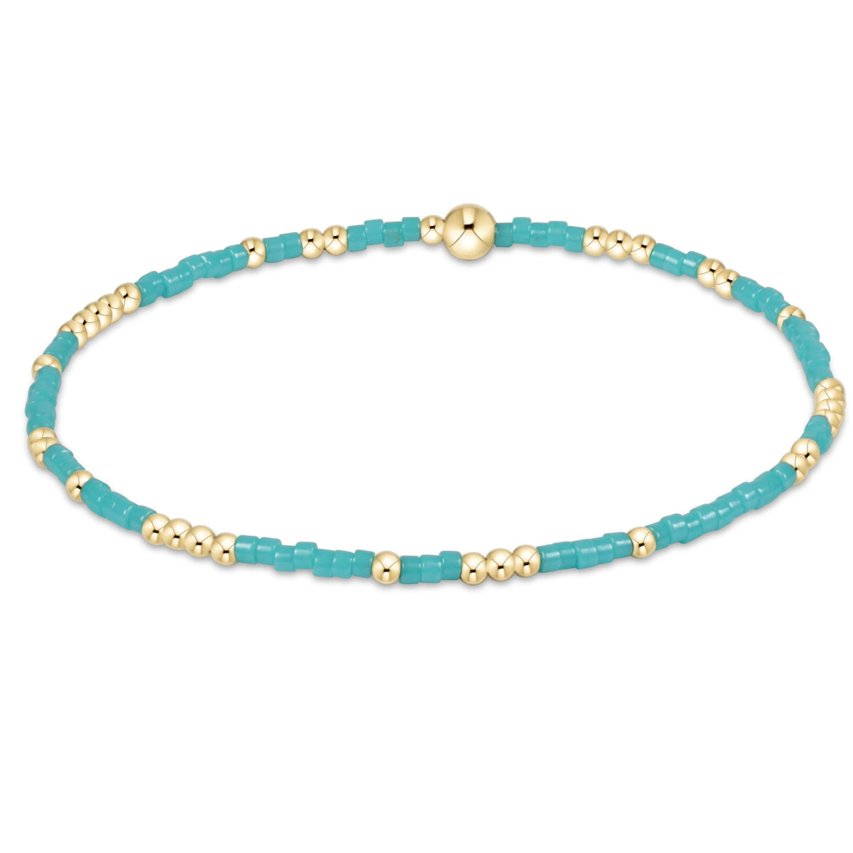 Hand-beaded Hope Unwritten bracelet with mixed seed beads in various colors on high-performance elastic.