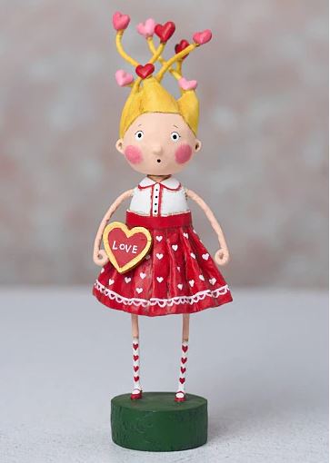 Lori Mitchell Tangled in Love polyresin figurine featuring an 8-inch silhouette with a romantic patterned design.