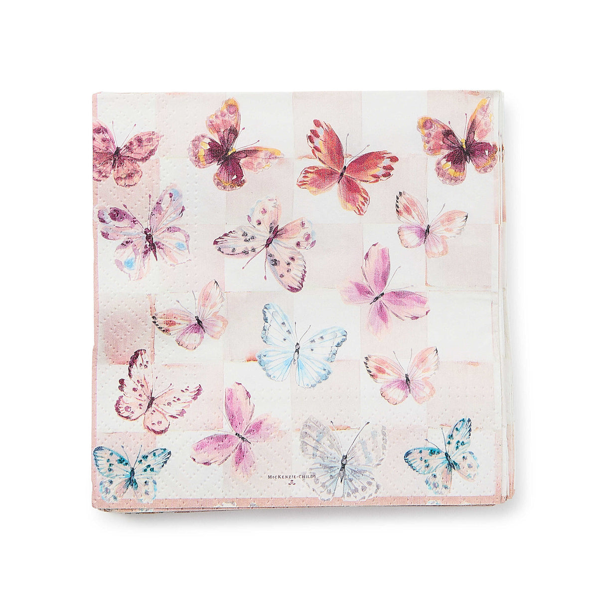 Butterfly Hill cocktail paper napkins in triple-ply material with a butterfly pattern.