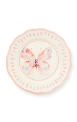 Butterfly Hill stoneware salad plate with an 8.5-inch diameter and a subtle handmade variation in its silhouette.