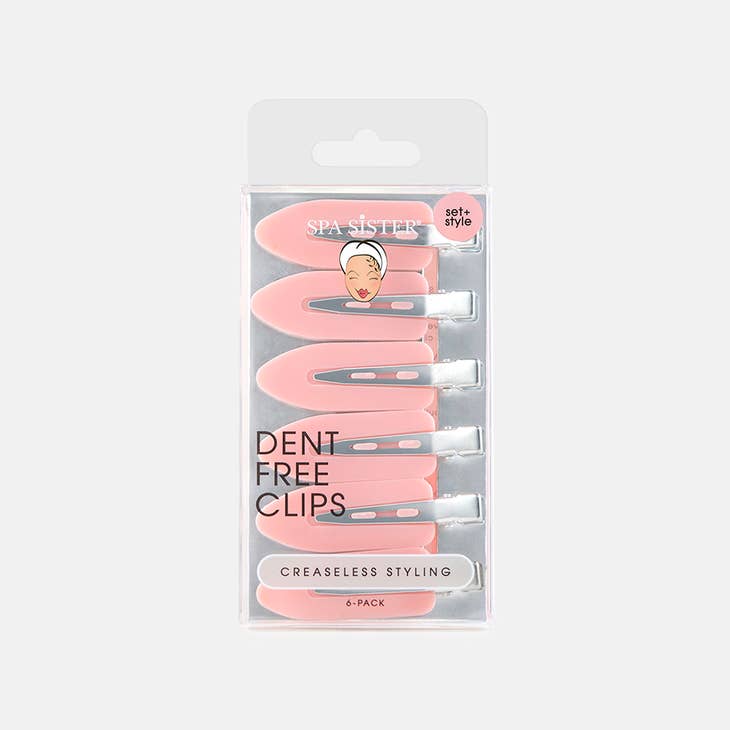 Black creaseless hair clip with a smooth plastic finish designed to hold hair without dents.