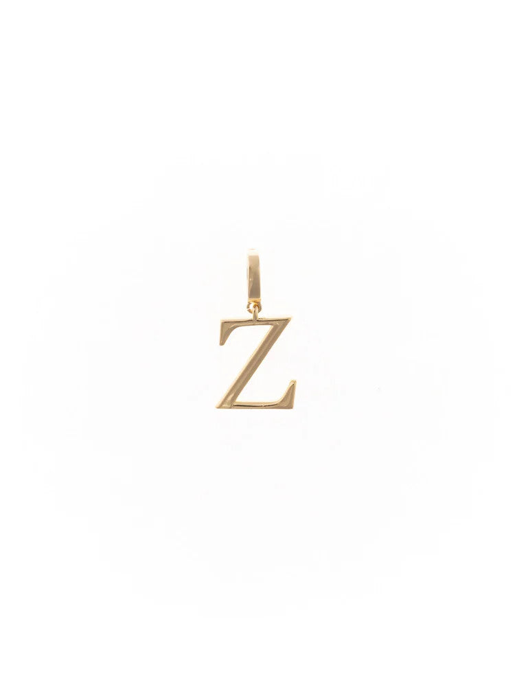 18k gold plated Greek letter Zeta charm with a clasp for a chain.