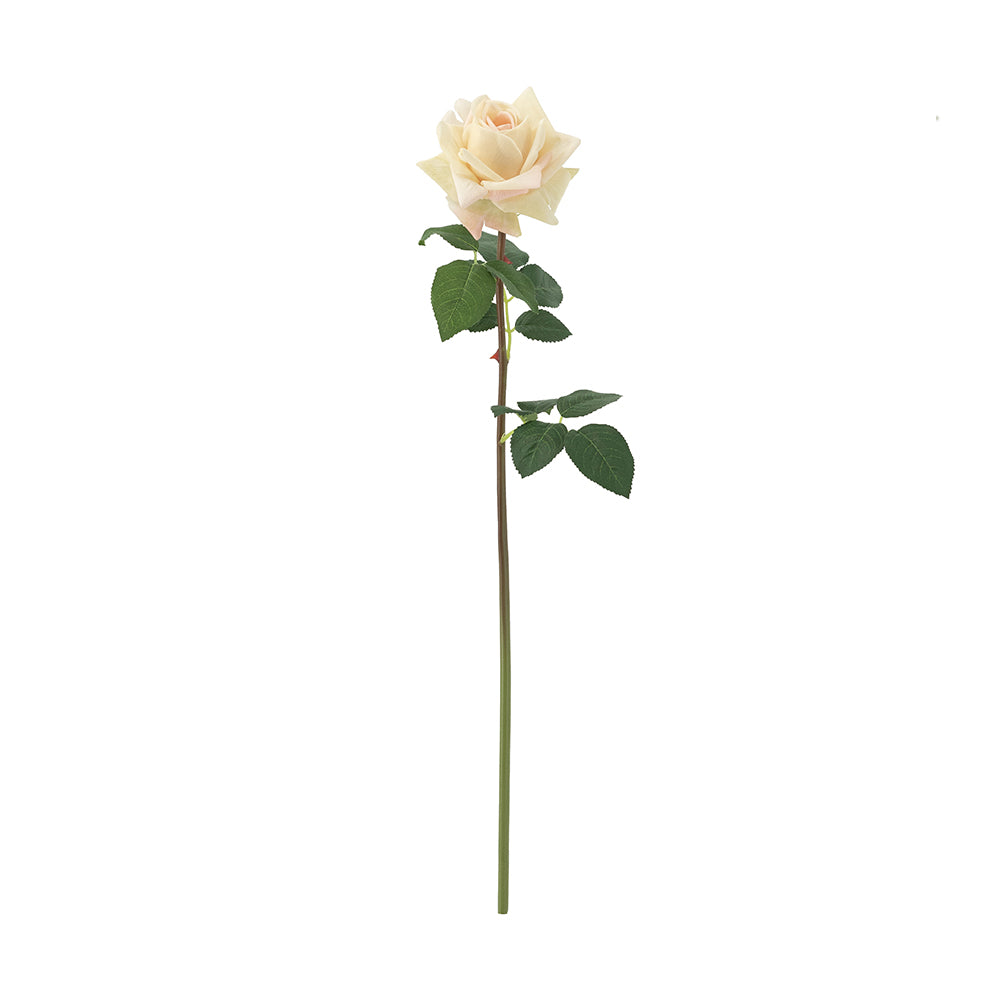 Real Touch Rose Stem artificial flower with polyester petals in a realistic rose shape.