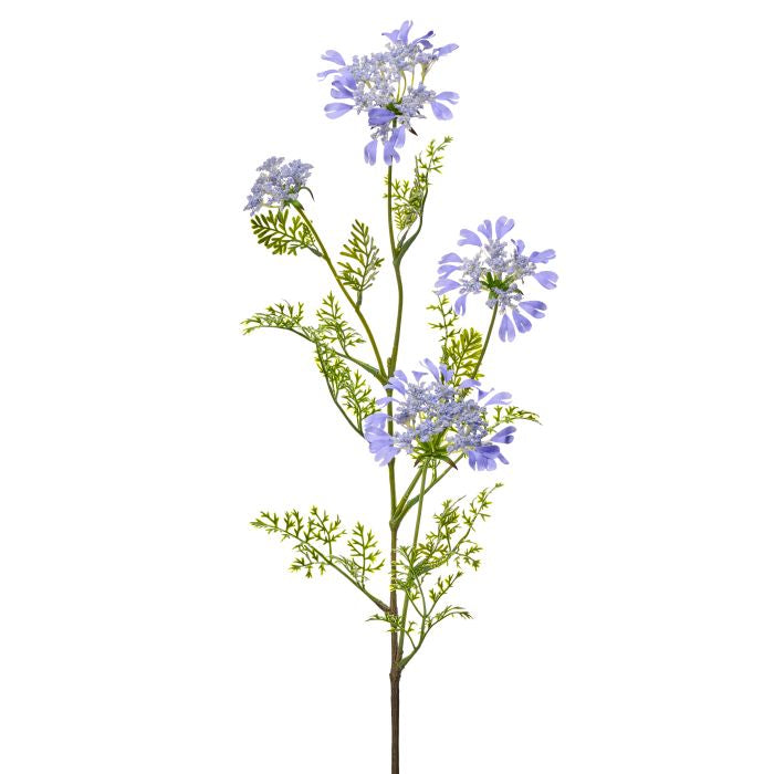 Field Yarrow stem vase with four stems in a natural finish