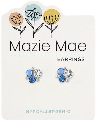 Silver Mazie Mae earring featuring a whimsical silver-tone charm with an elegant silhouette.