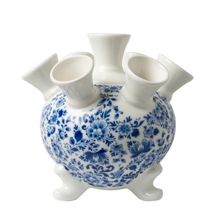 Tulip vase on legs in elegant flower shape with eco-friendly material