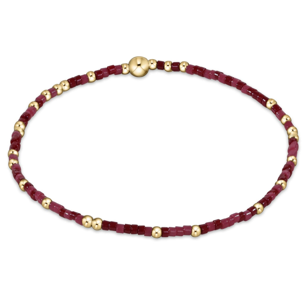 Hand-beaded Hope Unwritten bracelet with mixed seed beads in various colors on high-performance elastic.