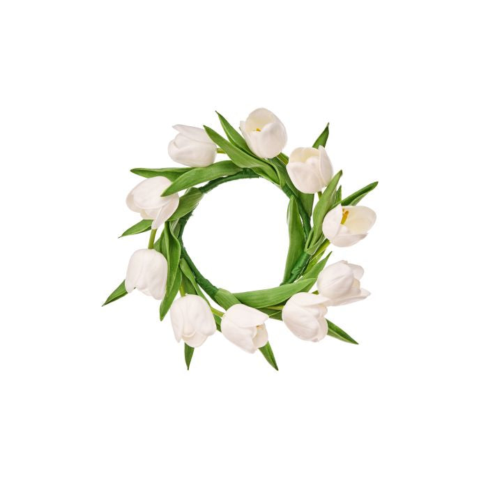 Tulip-shaped candle ring with a smooth finish
