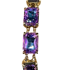 Emerald Cut Gem Stretch Bracelet