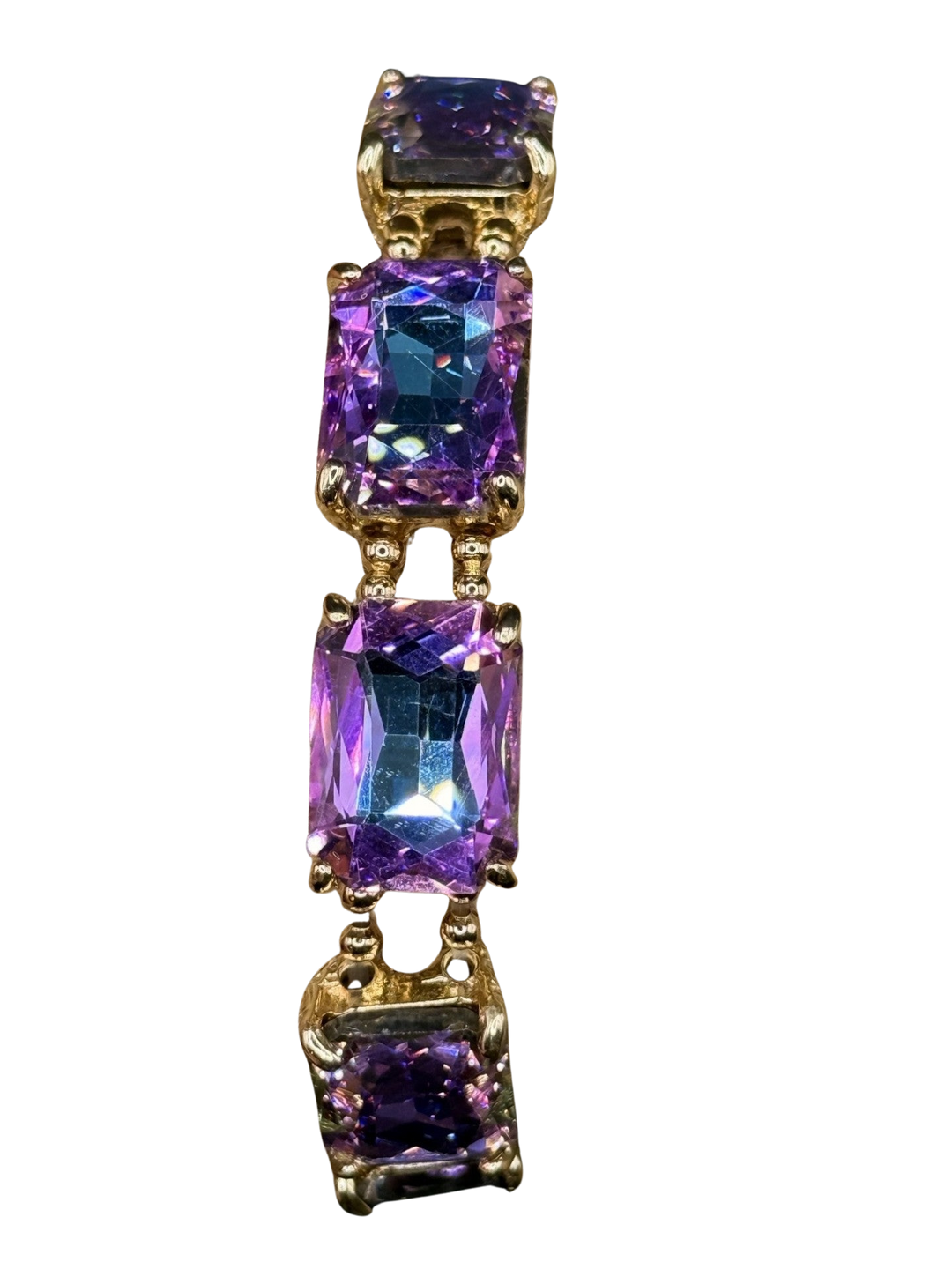 Emerald Cut Gem Stretch Bracelet