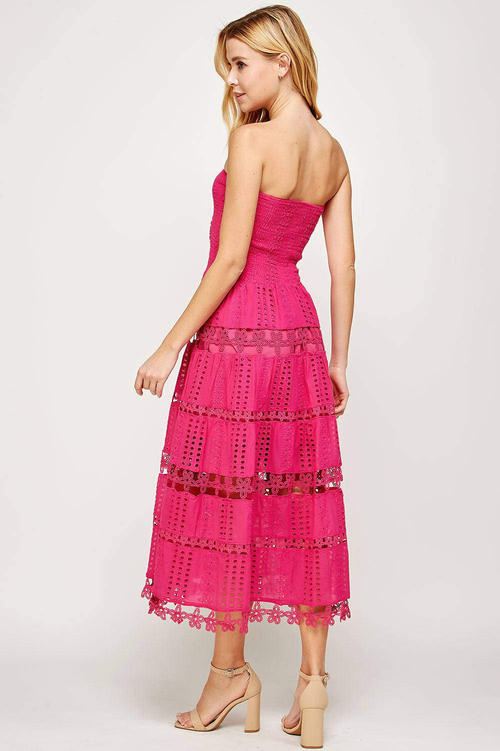 Alice Eyelet Lace Tube Dress