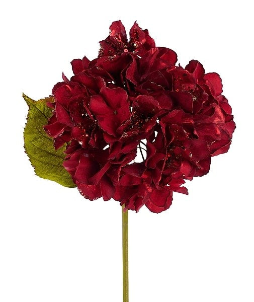 24"L Glitter Hydrangea Stem