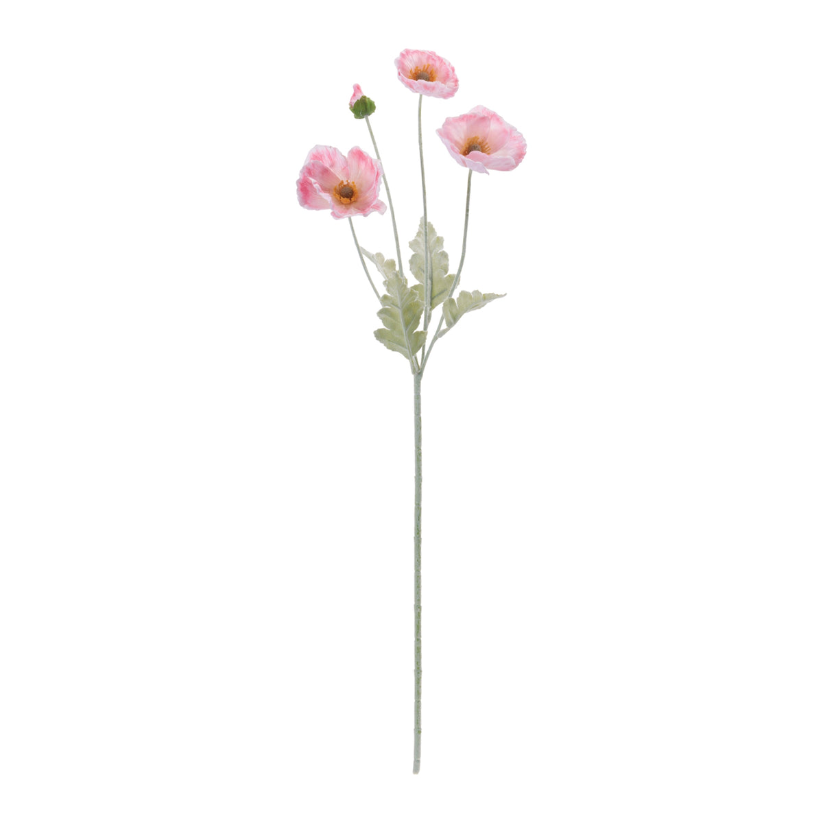 Poppy Spray fabric wall art featuring a tall vertical silhouette with red poppies on a dark background.