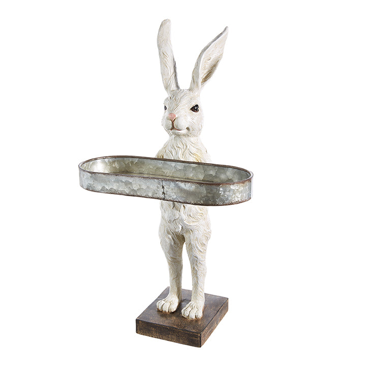 18.25” Rabbit With Tray