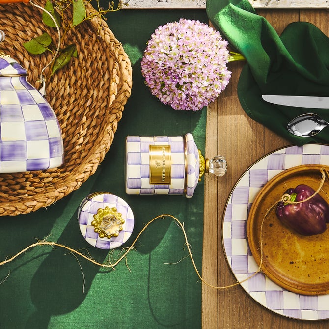 Violet Check Demi Canister