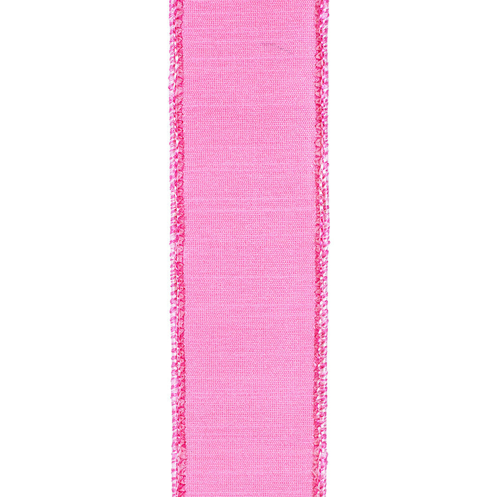 Horizontal cabana stripe wired dupioni ribbon in polyester with a shaped edge