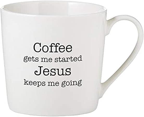 Bone China cafe mug with a signature-style coffee cup silhouette.