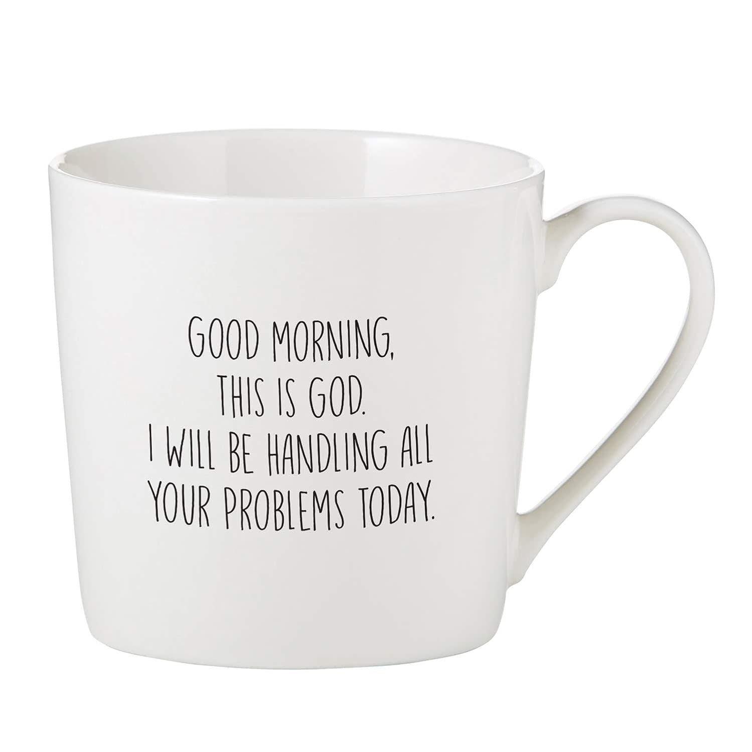 Bone China cafe mug with 'Good Morning' text in a signature-style font.
