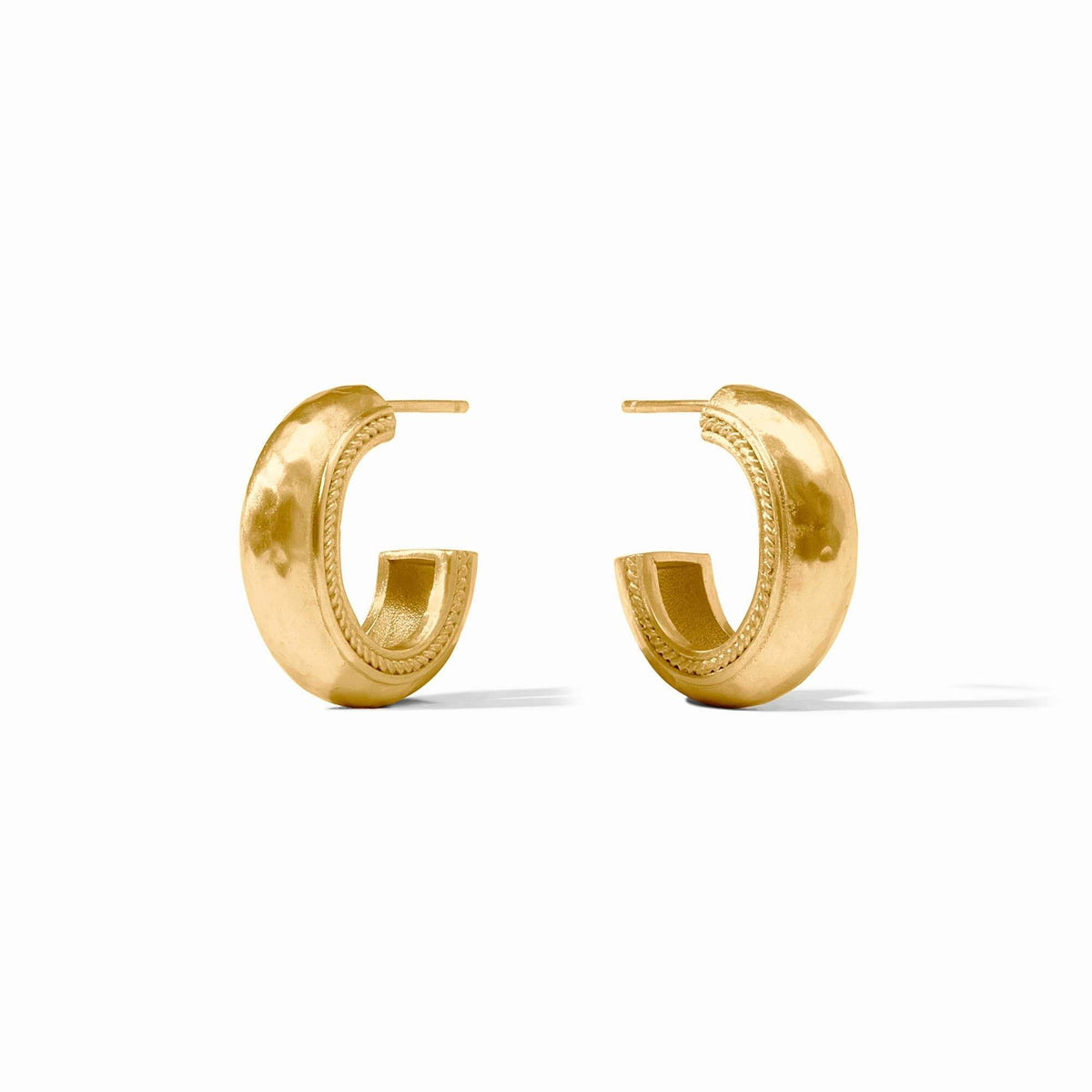 Gold-plated Cannes hoop earring with post back