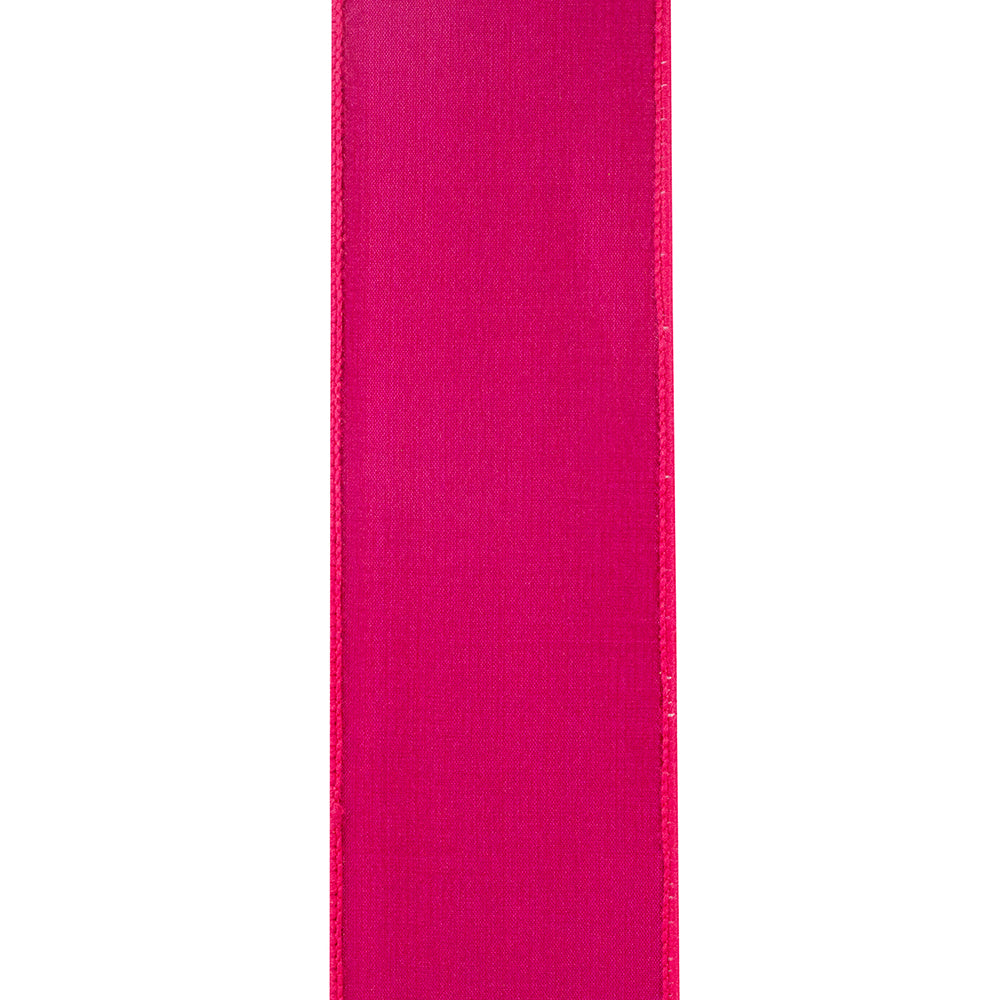 2-1/2 Inch Striped Twill Deluxe Dupioni Backed Wired Edge