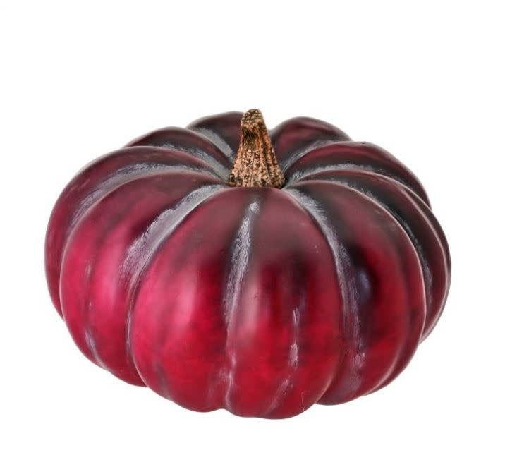 12"LX12"W"X8.5"H LATEX HARVEST VINE PLUM PUMPKIN