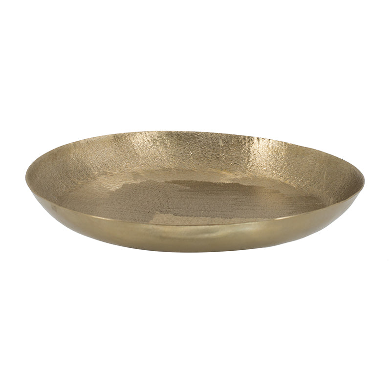Gold round plate with sloping edge