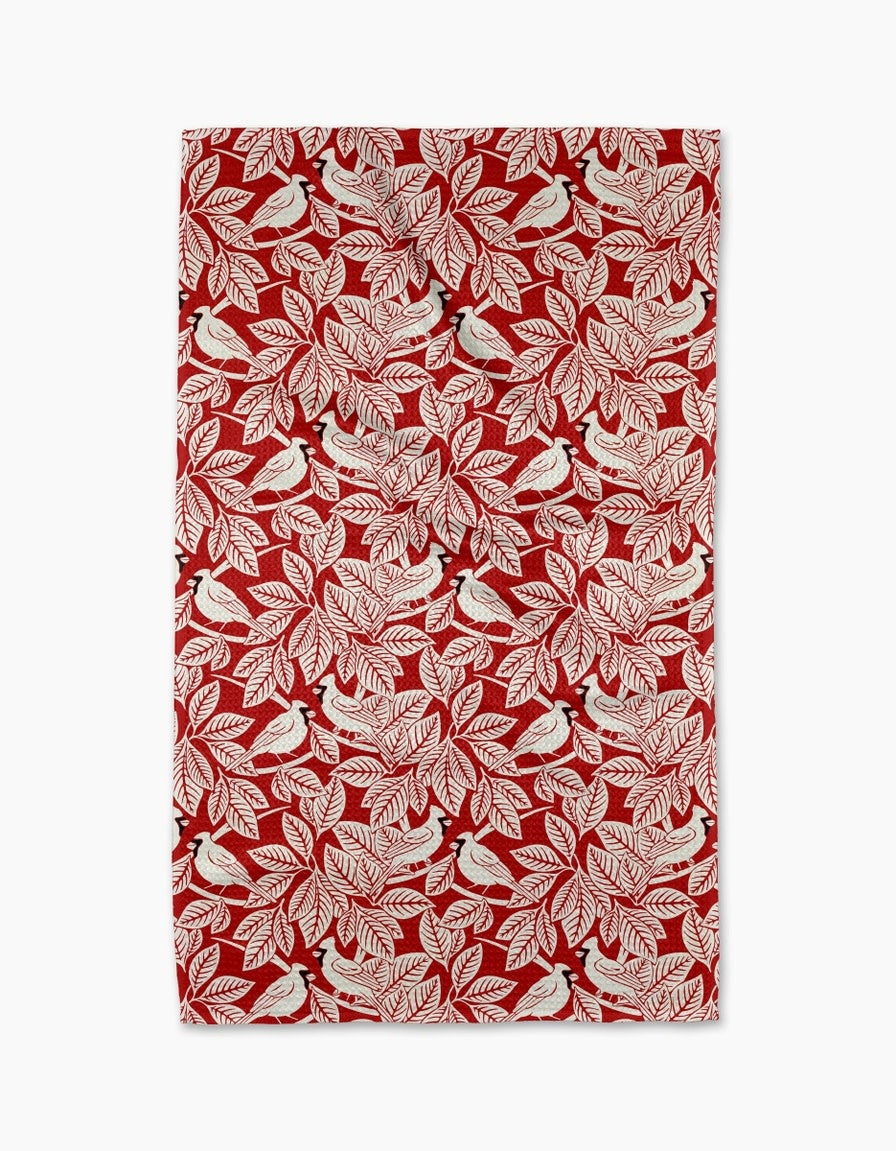Holiday Tea Towel Sugarplum Florals Traditional