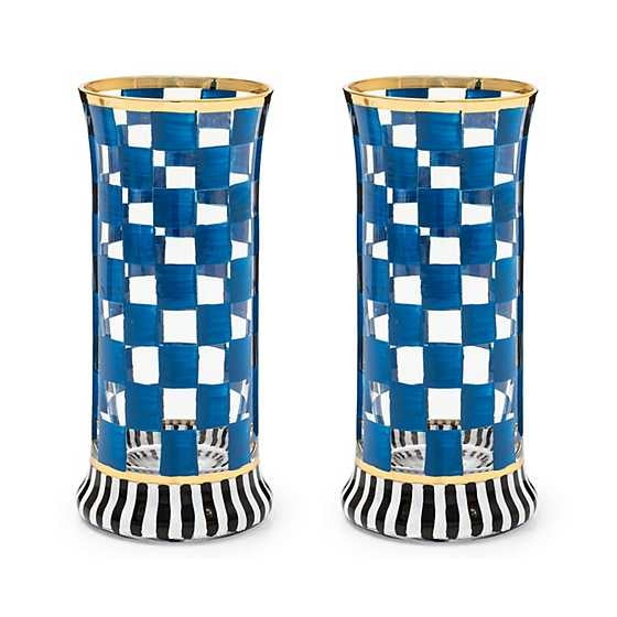 Hand-painted Carnival highball glass with gold lustre embellishment