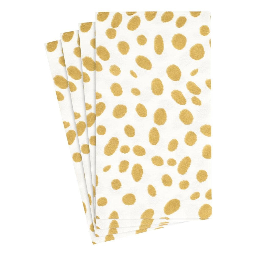 White paper guest towel with printed floral border detail