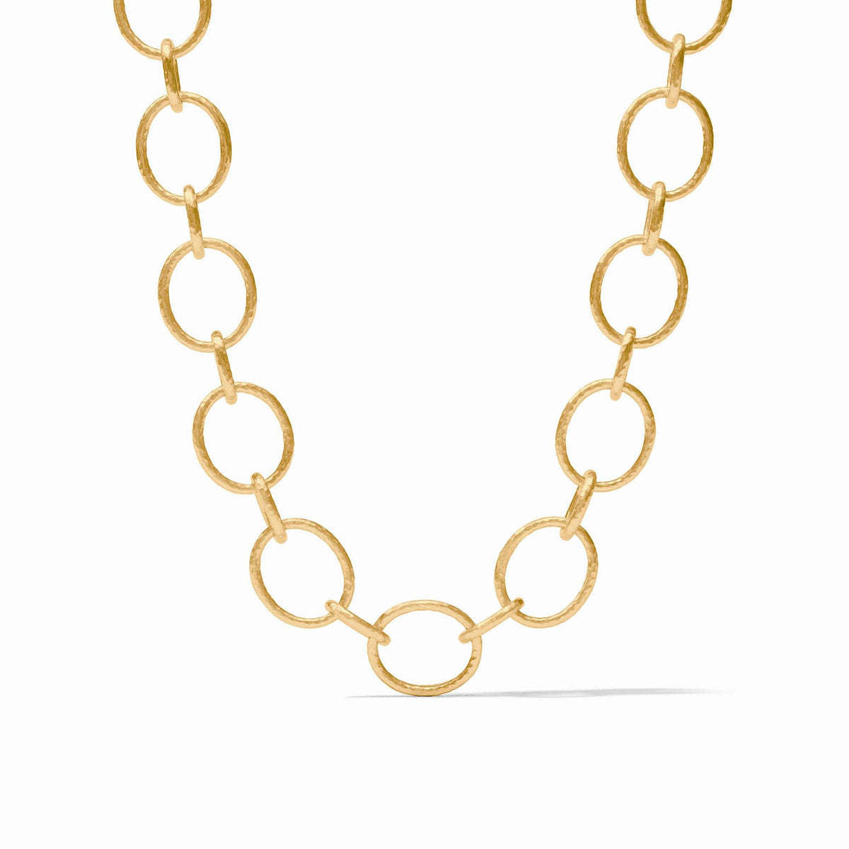 Adjustable Catalina Light Link necklace in golden loops with a detailed toggle clasp.