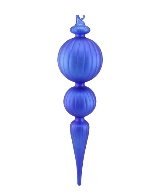 Mercury glass finial with dark rich tones in a classic ornamental silhouette.