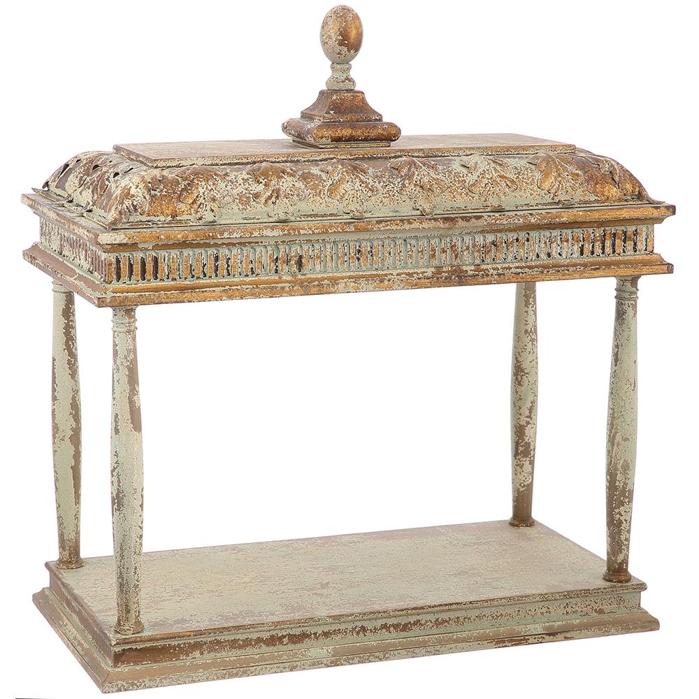 Wood carved altar with gold antique finish featuring pine and fir materials.