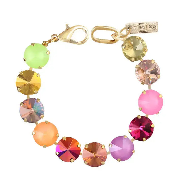 Antique gold plated brass Croatia bracelet with high-quality crystals