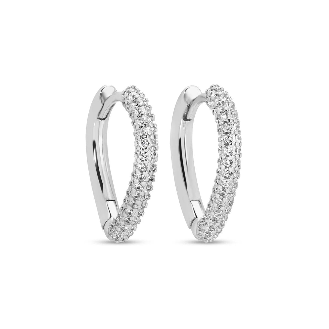 Angle Pave Huggies