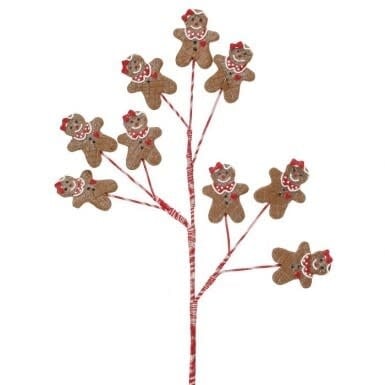 22" Cdough Gingerbread Man Spray