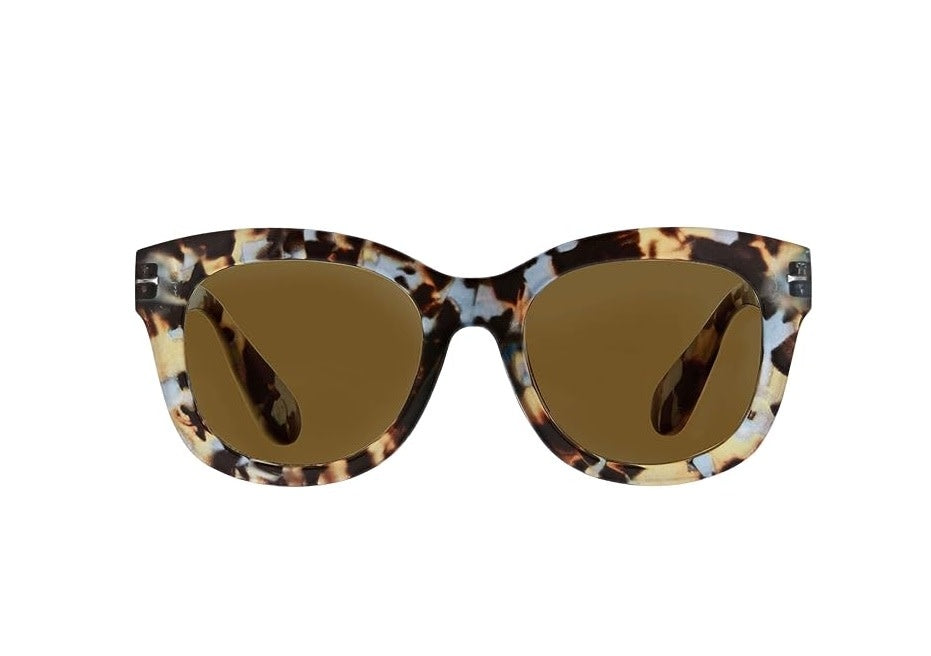 Blue quartz Center Stage Reading Sun sunglasses with polarized lenses and recycled polycarbonate frames.
