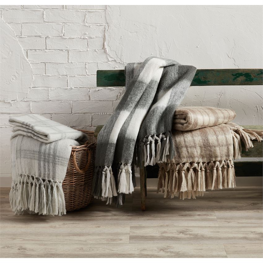 PLAID THROW BLANKET