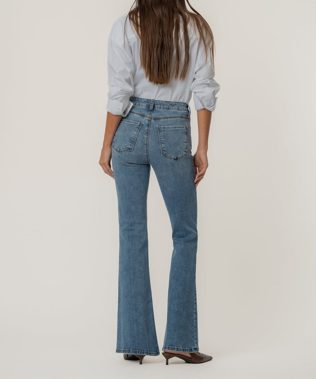 Ana High Rise Fab Ab Flare-Baby Dn All Over