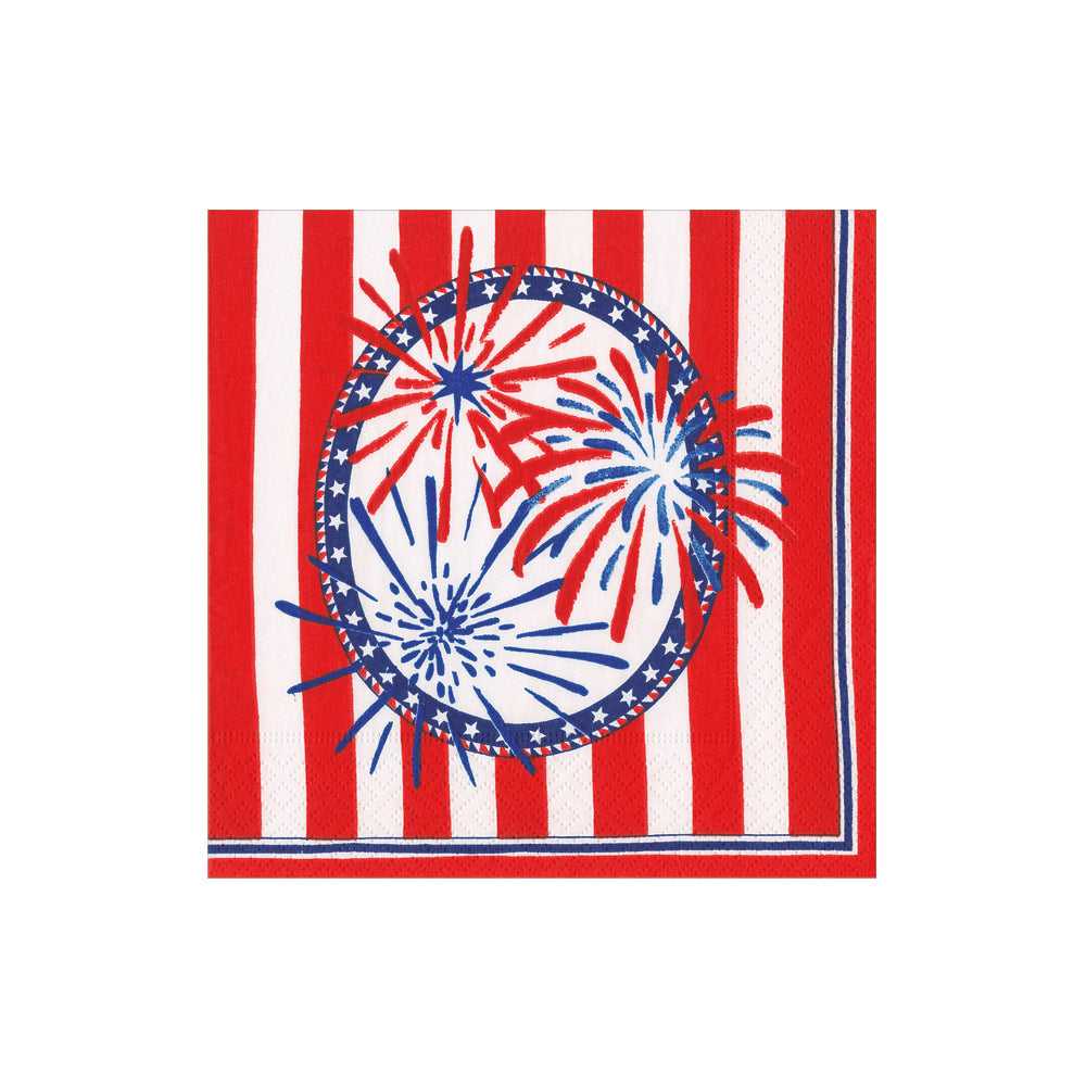 Triple-ply cocktail napkins with printed water-soluble dyes in a square silhouette.