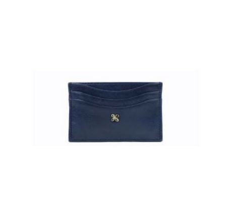Brass HOBO Max card case with exterior slip pockets and interior front key clip.