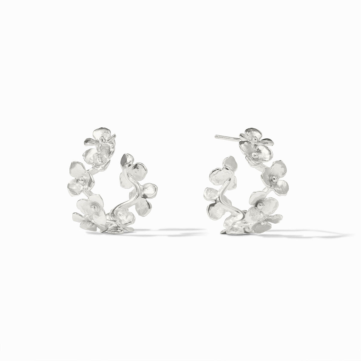 Julie Vos silver-plated hoop earrings with pierced ear posts