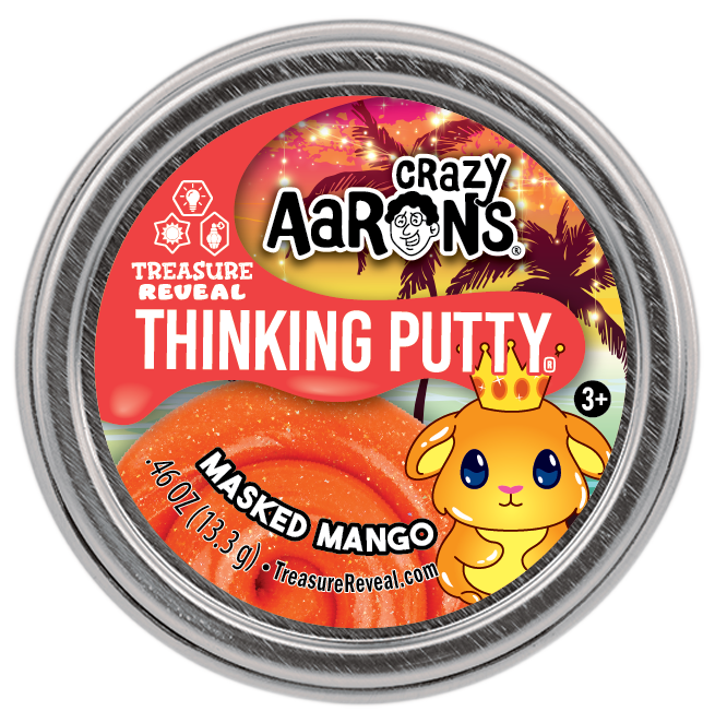 Treasure Reveal Thinking Putty in clear silicone with colorful embedded surprises