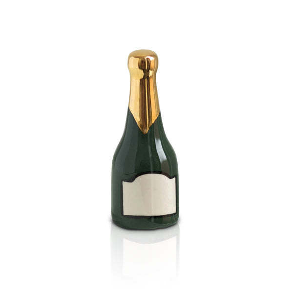 Mini champagne bottle with gold foil neck labeled Champagne Celebration