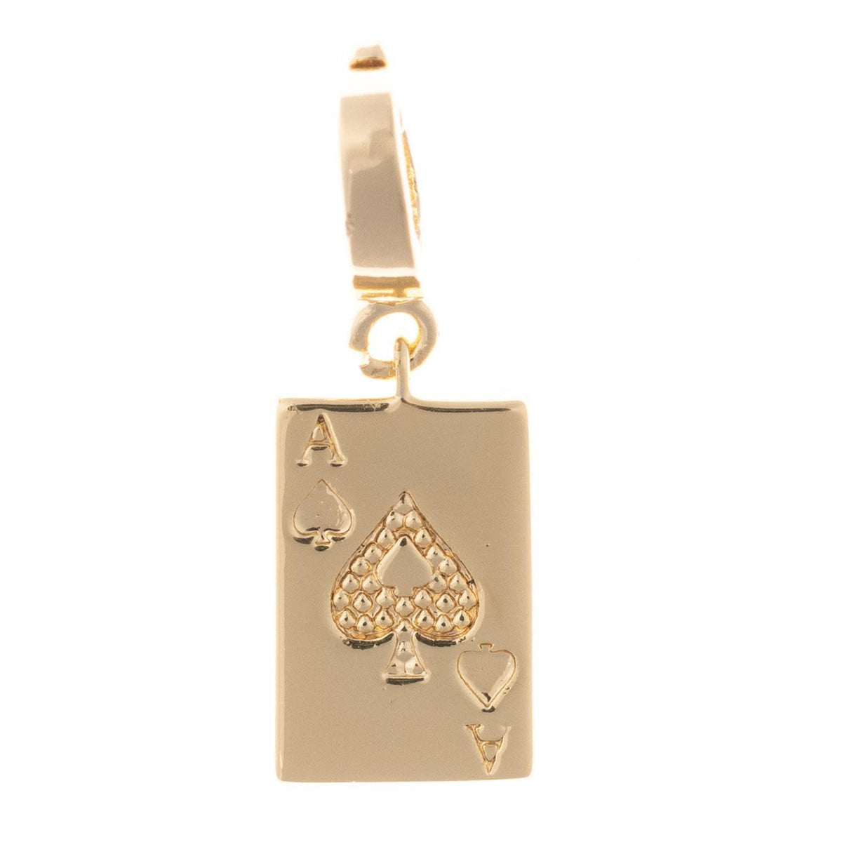 .5-inch gold-plated Adventure charm with a clasp attachment.