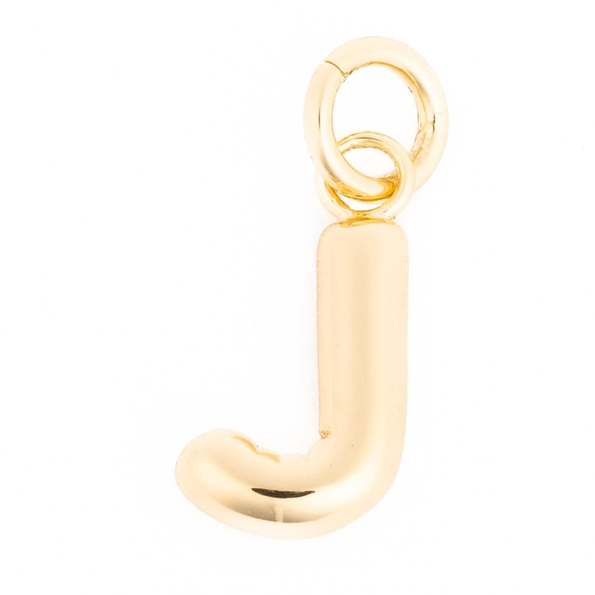 Gold-plated charm pendant with a delicate chain loop featuring an engraved heart motif.